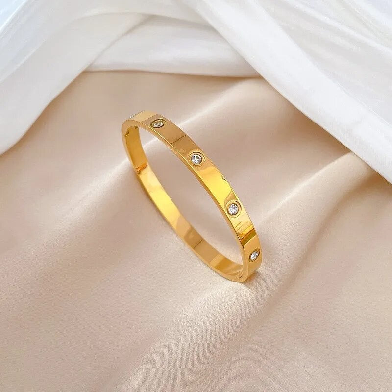 Dainty Diamonte Bangle