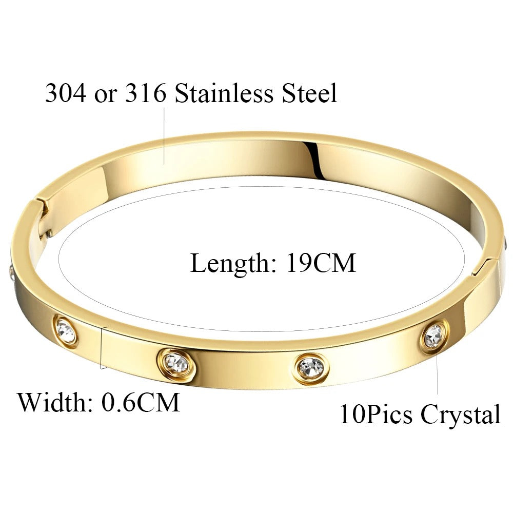 Dainty Diamonte Bangle