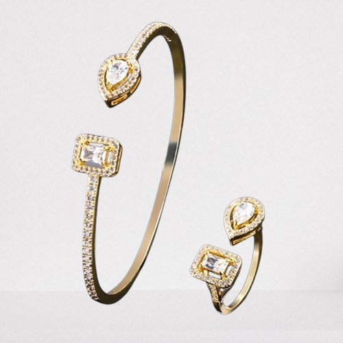 Water Drop Gold Set