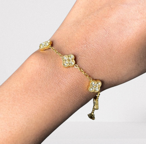 Diamonte clover Gold