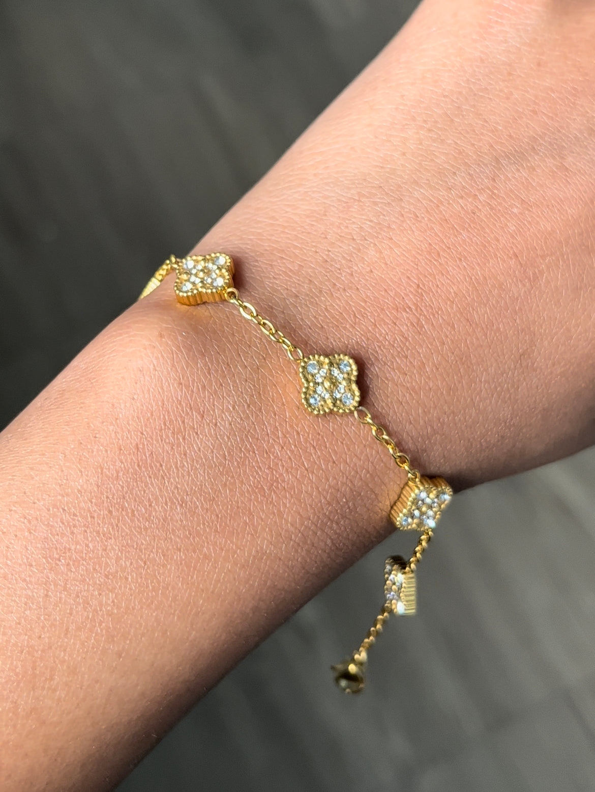 Diamonte clover Gold