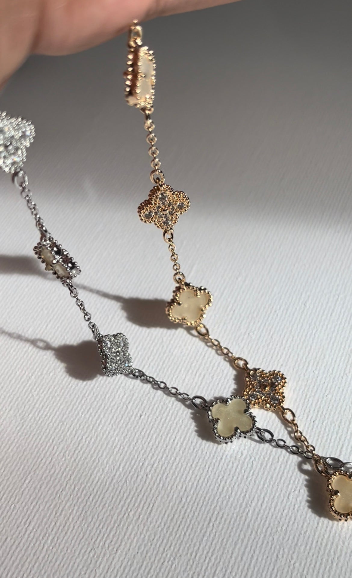 Crystal Gold Mini Clover